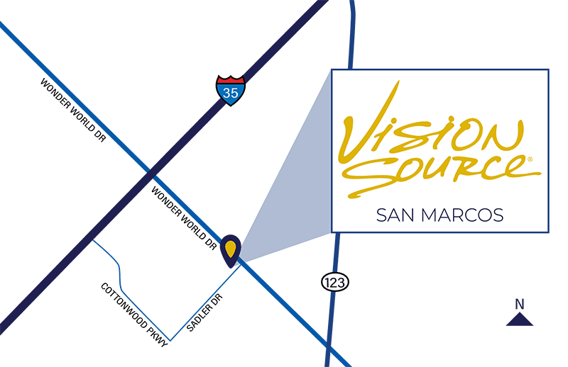 map showing San Marcos location - Optometrist San Marcos - Eye Doctor San Marcos